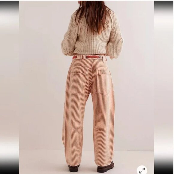 Free People We Are The Free Moxie Railroad Striped Pants Jeans size 24 - Picture 3 of 7